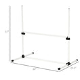 Load image into Gallery viewer, PawHut 4 Piece Dog Agility Training Equipment for Dog Agility Course with Adjustable Height Jump Bars, Included Carry Bag, & Displacing Top Bar, White