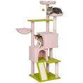 Load image into Gallery viewer, 62" Flower Cat Tree, Multi-Level Large Cat Tower with 2 Condos, 2 Beds, Hammock, Sisal Scratching Posts & Pad, Plush Perch, Platforms, for Indoor Kittens, Pink