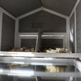 Load image into Gallery viewer, PawHut Wooden Chicken Coop with Run for 3 - 4 Chickens, Hen House with Nesting Box, Removable Tray, Outdoor Poultry Cage, 77.5" x 32.5" x 46", Light Gray