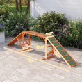 Load image into Gallery viewer, Dog Agility Ramp, Dog Walk Balance Trainer Equipment w/ Safety Bar, Non-slip Surface, Pet Training Ramp for Walk and Pause Practice, Pet Obstacle Course, Backyard Park Use, Orange