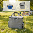 Load image into Gallery viewer, Dog Travel Bag, Dog Walking Bag with Multiple Pockets, Two Food Containers and Silicone Collapsible Bowl, Treat Pouch Bag for Cat Puppy Picnic Camping, Light Grey