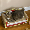 Load image into Gallery viewer, Cat Scratching Board, Cardboard Cat Scratcher Lounge Sofa with Catnip, 58 x 29.5 x 29cm