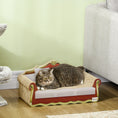 Load image into Gallery viewer, Cat Scratching Board, Cardboard Cat Scratcher Lounge Sofa with Catnip, 58 x 29.5 x 29cm