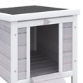 Load image into Gallery viewer, Small Wooden Rabbit Hutch Bunny Cage Guinea Pig Cage Duck House Dog House with Openable & Waterproof Roof, for Rabbits, Chickens, Ducks, Gray