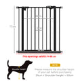 Load image into Gallery viewer, Dog Gate Stair Gate Pressure Fit Pets Barrier Auto Close for Doorway Hallway, 74-80cm Wide Adjustable, Black