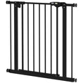 Load image into Gallery viewer, Dog Gate Stair Gate Pressure Fit Pets Barrier Auto Close for Doorway Hallway, 74-80cm Wide Adjustable, Black