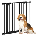 Load image into Gallery viewer, Dog Gate Stair Gate Pressure Fit Pets Barrier Auto Close for Doorway Hallway, 74-80cm Wide Adjustable, Black