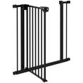 Load image into Gallery viewer, Dog Gate Stair Gate Pressure Fit Pets Barrier Auto Close for Doorway Hallway, 74-80cm Wide Adjustable, Black