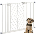 Load image into Gallery viewer, Pressure Fit Safety Gate for Doorways and Staircases, Dog Gate with Auto Closing Door, Pet Barrier for Hallways with Double Locking, Openings 74-100cm - White