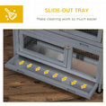 Load image into Gallery viewer, 65" Wooden Rabbit Hutch, Pet Playpen with Openable Roof, Bunny House Enclosure with Storage Box, Slide-out Tray, Ramp, for Rabbits and Small Animals, Dark Grey