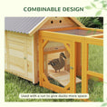 Load image into Gallery viewer, Wooden Duck House, Raised Chicken Coop with Double Doors, Poultry Coop with Openable Roof, Ventilation Holes, Removable Base, Natural Wood Finish