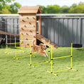Load image into Gallery viewer, 39"L Dog Agility Training Equipment for Large Medium Small Dog, 6 PCS Adjustable Height Hurdles for Agility Training, Obstacle Course Starter Kit, 6KG Net Wight, Yellow