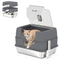 Load image into Gallery viewer, Stainless Steel Cat Litter Box with Lid, High Sided Enclosed Litter Box with Removable Lid, Tray, Scoop, Easy to Clean, Odor Control, Anti-Leakage, Grey