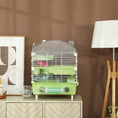 Load image into Gallery viewer, 3-Tier Hamster Cage, Hamster Habitat with Transparent Top, Sand Bathroom, Exercise Wheel, Hideout Room, Tubes, Small Animal Cage for Dwarf Hamster, 45 x 28 x 60 cm, Green