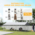 Load image into Gallery viewer, Outdoor Dog Kennel, 20' x 10' x 7', Heavy Duty Large Dog Kennel Outside w/ Waterproof Roof, Galvanized Chain Link Pet Enclosure w/ 2 Secure Locks, for Large Breed, Chicken, Duck