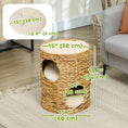 Load image into Gallery viewer, Cat Condo Barrel, 2-Storey Cat Tree Tower with Top Perch and 2 Hideaways, 2 Entrances, 3 Cushions, for Indoor Kittens, Light Brown