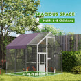 Load image into Gallery viewer, Chicken Run, Large Wooden Walk In Chicken Coop with Waterproof Cover, Split Door, 2 Nesting Boxes, 2 Roosting Bars, Poultry Hen Cage for 6-8 Chickens, Ducks, Geese, Rabbits, 1.7 x 1.8 x 1.8 m