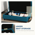Load image into Gallery viewer, PawHut Pet Sofa, Dog Couch, Elevated Pet Bed for Small Dogs, with Hidden Storage, Soft Tufted Cushion, Dark Blue