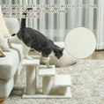 Load image into Gallery viewer, 3-Step Multi-Level Carpeted Cat Scratching Post Pet Stairs, Beige