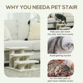 Load image into Gallery viewer, 3-Step Multi-Level Carpeted Cat Scratching Post Pet Stairs, Beige