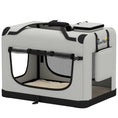 Charger l'image dans la visionneuse de la galerie, Pet Carrier Bag, Soft-Sided Dog Carrier for Extra Large Dogs, Portable Pet Travel Bag with Security Buckle Strap, Mesh Windows, Washable Cushion and Bowl, Light Grey