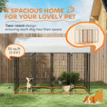 Load image into Gallery viewer, PawHut Outdoor Dog Kennel with Two-Room Design, Large Dog Run with Water-Resistant & Sun-Proof Cover, 2 Doors, Secure Lock, Dog Kennel Outside for Small, Medium, Large Dogs, 7.8' x 4.1' x 6'