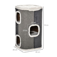 Load image into Gallery viewer, Cat Barrel Scratching Post Cat Tree for Indoor Cats Kitten Climbing Frame Pet Play Tower Soft Plush & Lamb Fleece Grey