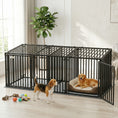 Load image into Gallery viewer, 83"L Heavy Duty Dog Crate, Extra Large Metal Dog Cage Kennel with Divider and Mat for Small Medium Large Breeds, Modular Puppy Playpen with Double Doors for Indoor Outdoor, Black