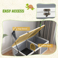 Load image into Gallery viewer, Tortoise House, Wooden Tortoise Enclosure, Tortoise Habitat with Lamp Holder, 2 Pull-Out Trays, Hideaway, Run, for Indoor, Outdoor, Light Grey
