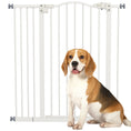 Load image into Gallery viewer, Pressure Fit Dog Stair Gate No Drilling Safety Gate Auto Close for Doorways, Hallways, 74-94cm Adjustable, 94cm Tall, White