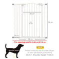 Load image into Gallery viewer, Pressure Fit Dog Stair Gate No Drilling Safety Gate Auto Close for Doorways, Hallways, 74-94cm Adjustable, 94cm Tall, White