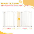 Load image into Gallery viewer, Pressure Fit Dog Stair Gate No Drilling Safety Gate Auto Close for Doorways, Hallways, 74-94cm Adjustable, 94cm Tall, White