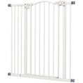Load image into Gallery viewer, Pressure Fit Dog Stair Gate No Drilling Safety Gate Auto Close for Doorways, Hallways, 74-94cm Adjustable, 94cm Tall, White