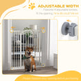 Load image into Gallery viewer, Pressure Fit Dog Stair Gate No Drilling Safety Gate Auto Close for Doorways, Hallways, 74-94cm Adjustable, 94cm Tall, White