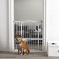 Load image into Gallery viewer, Pressure Fit Dog Stair Gate No Drilling Safety Gate Auto Close for Doorways, Hallways, 74-94cm Adjustable, 94cm Tall, White