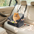 Load image into Gallery viewer, Dog Car Seat for Small Breeds Under 10kg, Dog Booster Seat Detachable Washable with Seat Belt, Thick Cushion, Portable Pet Travel Bed with Storage Pockets, Grey