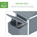 Load image into Gallery viewer, PawHut 59" Small Wooden Chicken Coop Hen House Poultry Cage for Outdoor Backyard with 2 Doors, Nesting Box and Removable Tray, White