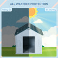 Load image into Gallery viewer, PawHut Plastic Dog House, Water Resistant Puppy Shelter Indoor Outdoor with Door, Easy to Assemble, for Medium and Small Dogs, Blue