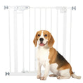 Load image into Gallery viewer, 30"H Dog Gate with Cat Door, Pet Gate with Small Door, Easy Open Indoor Dog Gates for Doorways, House, Stair, 29"-32" Long, White