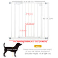 Load image into Gallery viewer, 30"H Dog Gate with Cat Door, Pet Gate with Small Door, Easy Open Indoor Dog Gates for Doorways, House, Stair, 29"-32" Long, White
