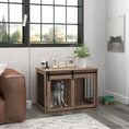 Load image into Gallery viewer, PawHut Dog Crate Furniture, End Table Dog Cage for Large Sized Dog, Dog Kennel Furniture for Indoor Use, 39" x 23" x 24", Walnut Brown
