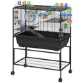 Load image into Gallery viewer, Large Hamster Cage with 7" Deep Tray, 3 Tier Rolling Gerbil Cage with Storage Shelf, Big Exercise Wheel, Tube System, Hut, Platforms, Ramps, for Syrian, Gerbil, Rat