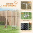 Load image into Gallery viewer, PawHut Large Outdoor Dog Kennel, Heavy Duty Dog Kennel Outside with Waterproof & UV-Resistant Cover, Rotating Bowls Door, Galvanized Chain Link Dog Run for Medium & Large Dogs, 19.7' x 7.5' x 7.5'
