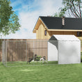 Load image into Gallery viewer, PawHut Large Outdoor Dog Kennel, Heavy Duty Dog Kennel Outside with Waterproof & UV-Resistant Cover, Rotating Bowls Door, Galvanized Chain Link Dog Run for Medium & Large Dogs, 19.7' x 7.5' x 7.5'
