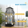 Load image into Gallery viewer, Bird Cage Budgie Cage with Slide Tray Handle for Finch Canary 43 x 32.5 x 104cm, Black