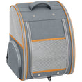 Load image into Gallery viewer, Cat Backpack Carrier, Foldable Pet Carrier for Mini Dogs and Cats Up to 5 kg, Pet Travel Bag with Mesh Window, Side Pocket for Travel and Outdoor Activities, Grey