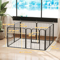 Load image into Gallery viewer, 8 Panels Dog Playpen, 22"W x 24"H Heavy Duty Pet Fence with Door & Strap for Indoor Outdoor Backyard Garden, Portable & Foldable Puppy Pet Playpen for Small Dogs