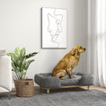 Load image into Gallery viewer, Dog Sofa, Elevated Dog Couch for Large Dogs, Removable Washable Pet Sofa Cat Bed with Anti-slip Foot Pads, Dark Grey