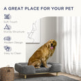 Load image into Gallery viewer, Dog Sofa, Elevated Dog Couch for Large Dogs, Removable Washable Pet Sofa Cat Bed with Anti-slip Foot Pads, Dark Grey