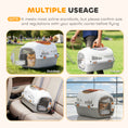 Charger l'image dans la visionneuse de la galerie, Hard-Sided Travel Pet Carrier, Plastic Dog and Cat Kennel for Small Dogs and Cats, Portable Crate with Steel Wire Door, Feed Bowl, Secure Lock for Car, Airplane, Outdoor